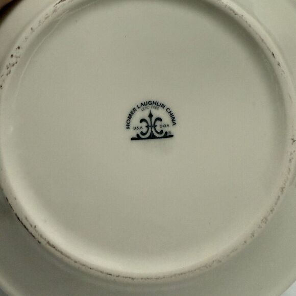 HOMER LAUGHLIN Sardinia Pattern 2x Dinner Salad‎ Plates Restaurant Ware Retired - Picture 6 of 9